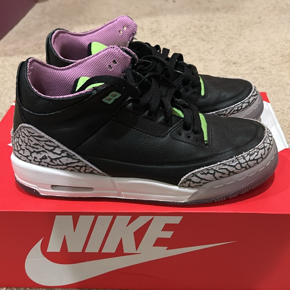 Jordan 3 Retro Electric Green 7Y - Picture 4 of 6